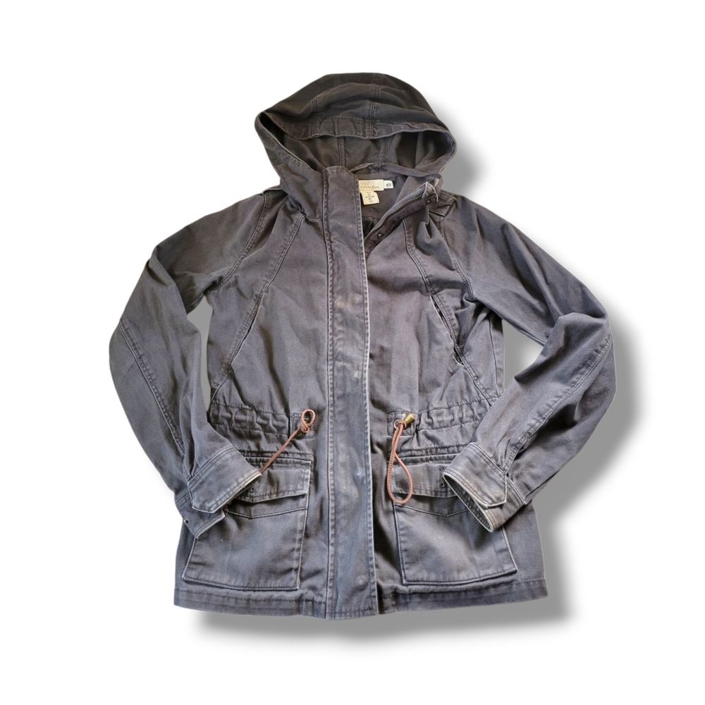 L.O.G.G. | H&M | Gray Y2K Military Cargo Utility Hooded Jacket (SIZE 4)